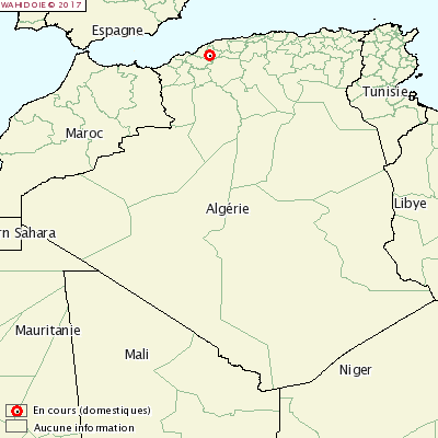 Figure 1: Foyer fièvre aphteuse de Relizane en Algérie (source: OIE (link is external)www.OIE.)