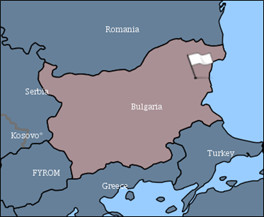 Figure 2. Localisation du premier foyer de PPA en Bulgarie, détecté au sein d’un élevage de la région de Varna