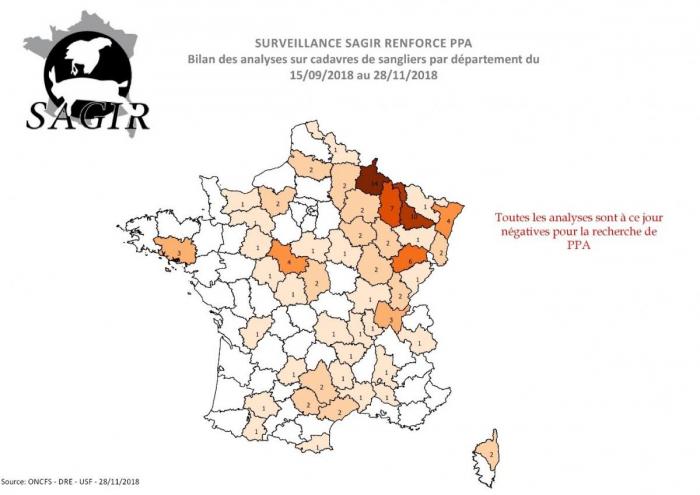 Carte France surveillance SAGIR