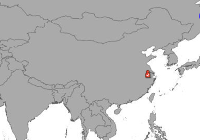 Figure 1: Foyer de H7N4 déclaré le 14 février en Chine
