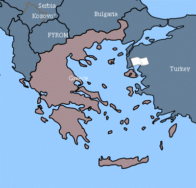 Figure 1 Foyer de clavelée déclaré en Grèce le 12 décembre 2016
