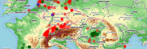 Carte interactive des cas et foyers d’IAHP H5N8 en Europe